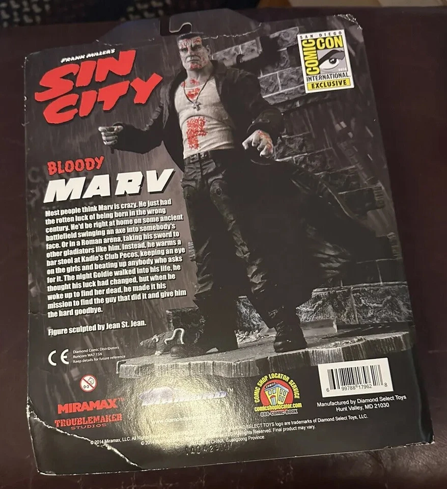 Figura de acción SIN CITY BLOODY MARV SDCC EXCLUSIVA SELECT nueva #288 de 1.000 Foto 2 de 4