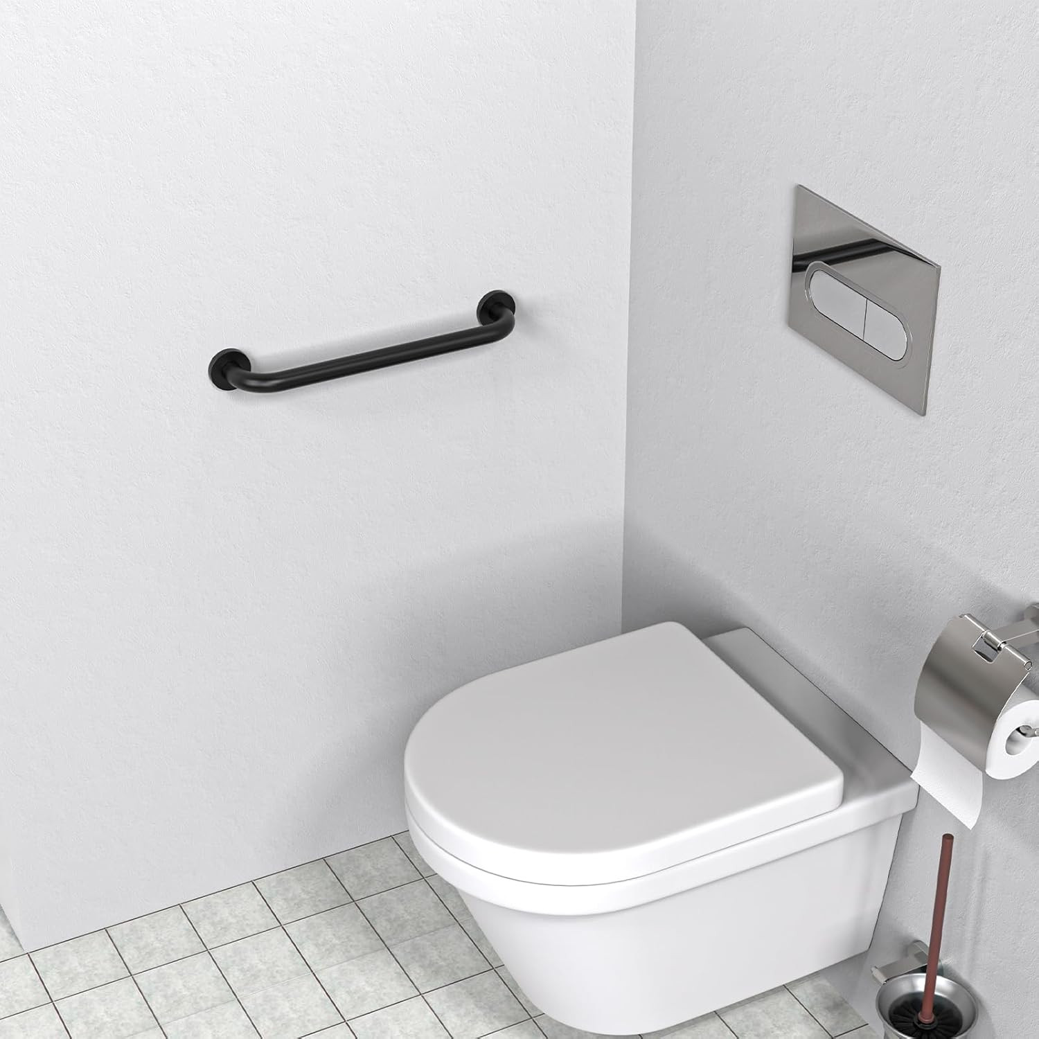 16 Inch Oil Rubbed Black Stainless Steel Shower Grab Bar, Bathroom Safety Hand R