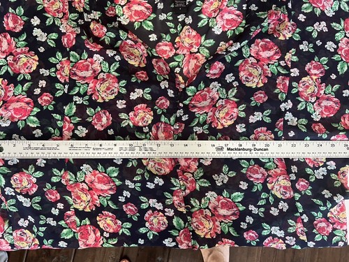 Camicetta TORRID donna 2 2x nera rossa rosa rosa stampa floreale float trasparente usata in ottime condizioni d - Foto 6 di 8