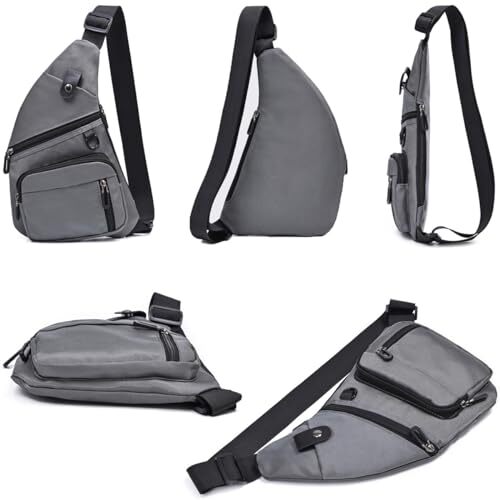Sling Bag Anti-theft Crossbody Chest Shoulder Backpack Lightweight Blue - Picture 4 of 6