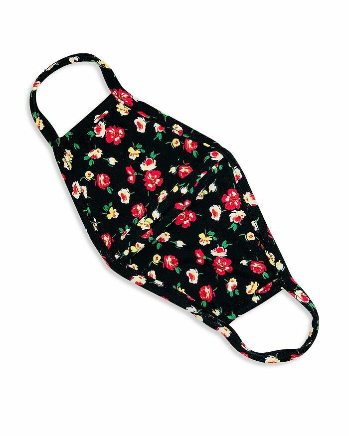 Мягкая хлопковая моющаяся накидка с цветочным рисунком из коллекции Fore Collection черная 2090₽