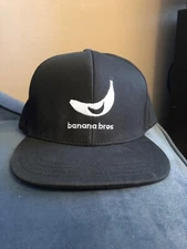 BANANA BROS. black adjustable cap / hat - wide flat brim