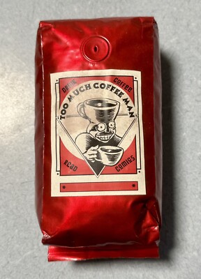 Too Much Coffee Man 1lb Bag Of Coffee Beans Unopened RARE!