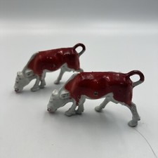 Vintage Manoil, 2 Lead Cows, 1930  s