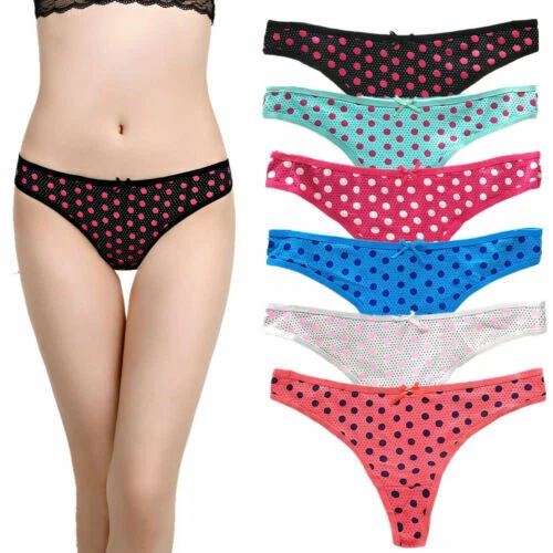 Damen-Slips, - Tangas/String Gepunktete