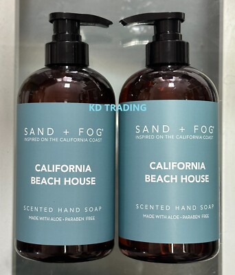 (2-Pack) SAND + FOG  ~ CALIFORNIA BEACH HOUSE Scented HAND SOAP with ALOE 591ml