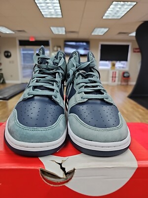NIKE DUNK HI RETRO PRM '' ARMORY NAVY '' SIZE 12 NEW IN HAND DAMAGED BOX