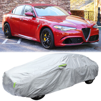 For Alfa Romeo Giulia 2017-2025 Car Cover Waterproof All Weather UV Windy Rainy