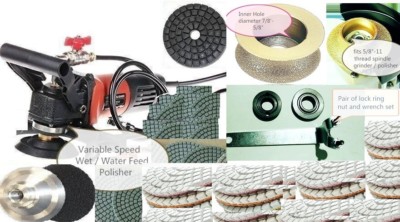 Wet Polisher 1'' 2'' Full Bullnose bit 20 Buffing Pad granite marble ceramic