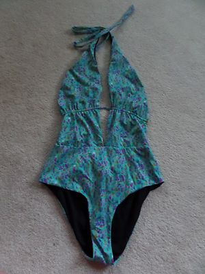 NWT Liberty High Dive Seaside Splendor Reversible 1pc Swimsuit Fronds Sz Large