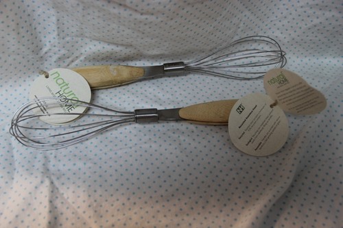 (2) Natural Home Whisk recycled Stainless Steel & Natural Bamboo 12 inches - Picture 5 of 5
