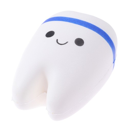 1Pc Rainbow Tooth Slow Rising Cartoon Teeth Antistress Soft Squeeze Bread ToB JW - Zdjęcie 3 z 13