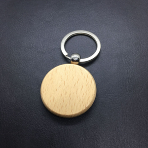 plain wooden keychain