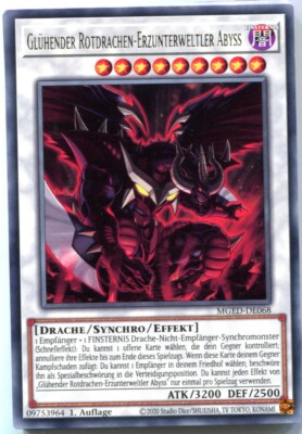 Yu-GI-OH Glühender Rotdrachen Erzunterweltler Abyss Rare MGED-DE068