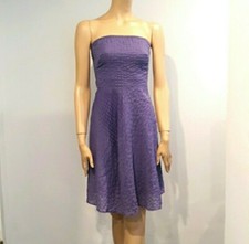 J. Crew Strapless Fit & Flare Purple Dress Size 0