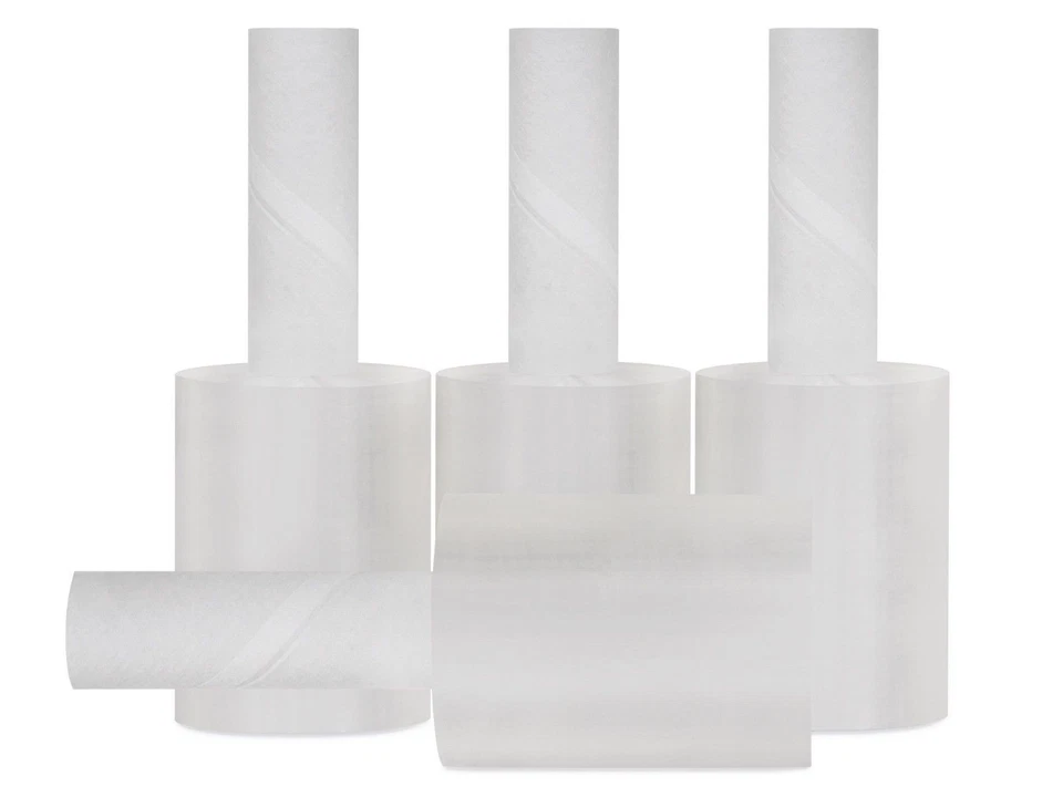 12 Rolls 5" in. x 1000FT 80 Gauge Stretch Shrink Film Hand Wrap With Handle - Image 3 of 4