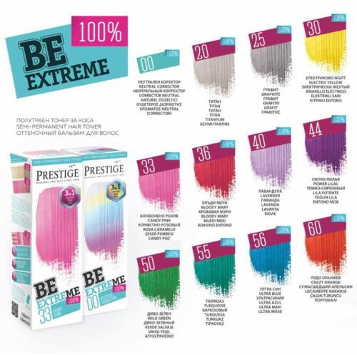 Tónico para cabello semipermanente Be Extreme Crazy color tinte natural rosa rojo verde - Imagen 19 de 38