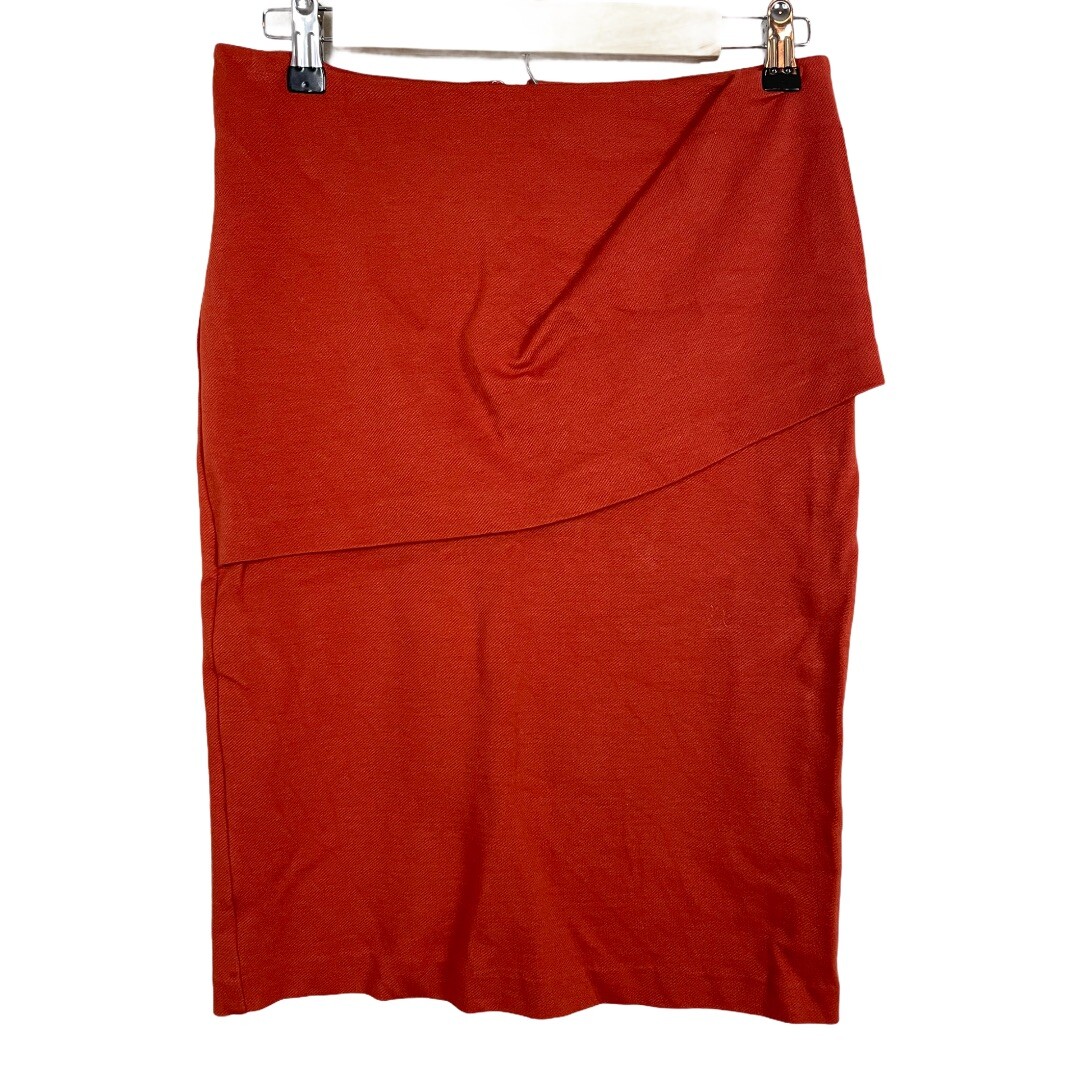 CABI 3099 size 4 Overlay Burnt Orange Pencil Skirt - image 1