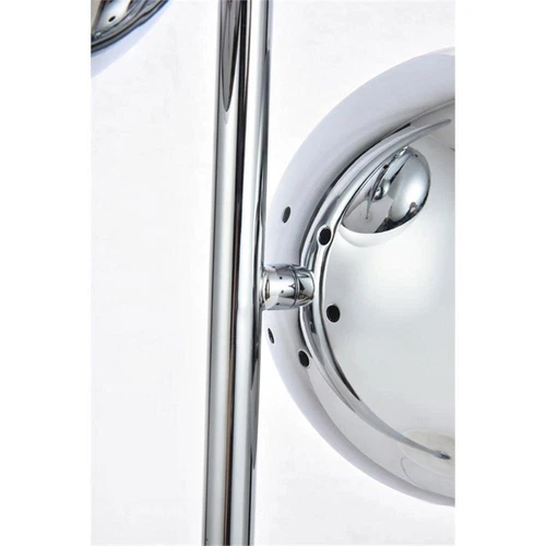 Living District Eclipse 2-Light Metal & Glass Table Lamp in Chrome/Clear - Picture 1 of 5