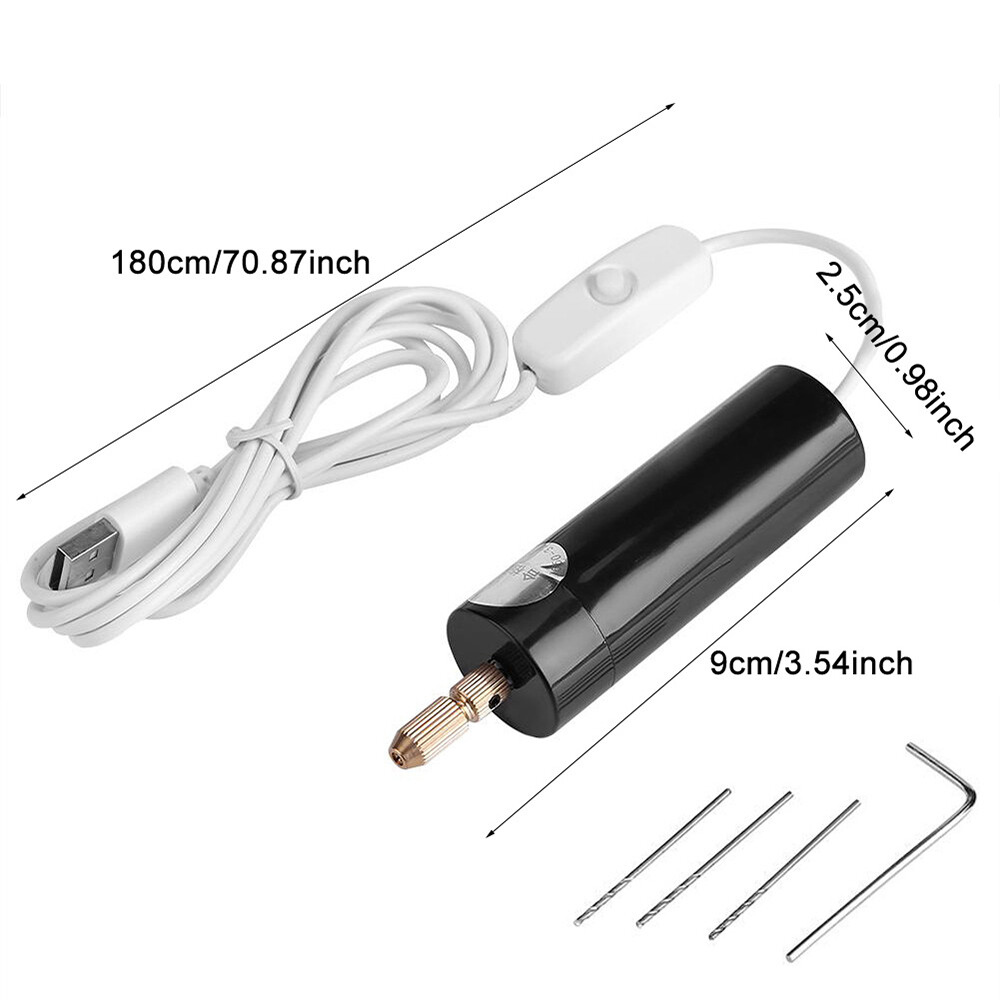 Mini Electric Hand Drill USB Jewelry Drill Set for DIY Jewelry Craft