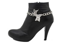 Women Silver Boot Chain Bracelet Shoe Reindeer Charm Fashion Jewelry Christmas