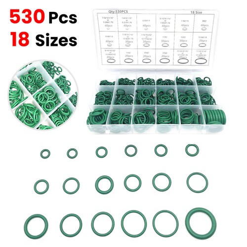 530Pcs Rubber O-Ring Washer Seal Assortment Set Kit Car Gasket HNBR A/C System - Picture 8 of 8