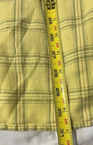 Camisa de campamento Bob Timberlake para hombre mediana amarilla a cuadros algodón bajo profesional abotonada - Imagen 11 de 11