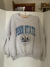 VTG 80s Penn State University PSU Sweatshirt Raglan Sz XL Gray USA