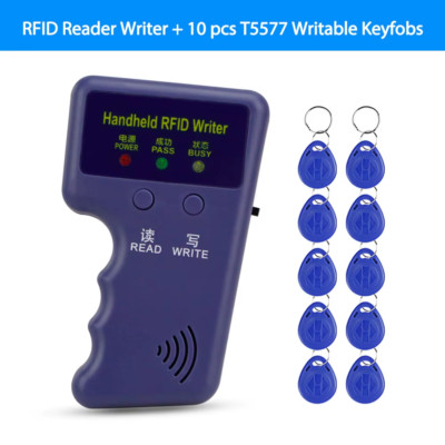 NEU 125Khz EM Handheld RFID Kopierer Kartenleser Schreiber Duplikator Programmierer Supp