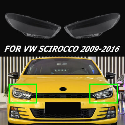 For Volkswagen VW Scirocco 2009-2016 Headlight Lens Cover Transparent Shell Mask