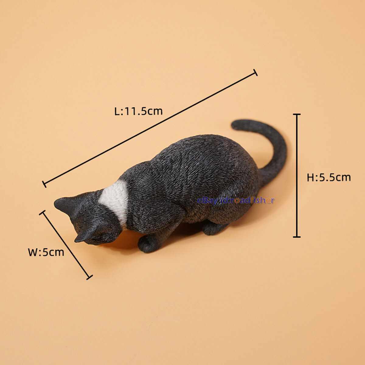JXK 1/6 Cats That Eat Cat Model Animal Pet Decor Scence Figure