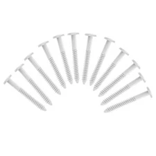 Window Shutters Panel Peg Loks 3 inch Fastener Spikes Lock White Pack of 12