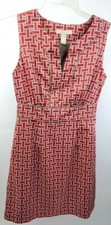Banana Republic Womens Red Patterned A line Knee Length Dress Size 2