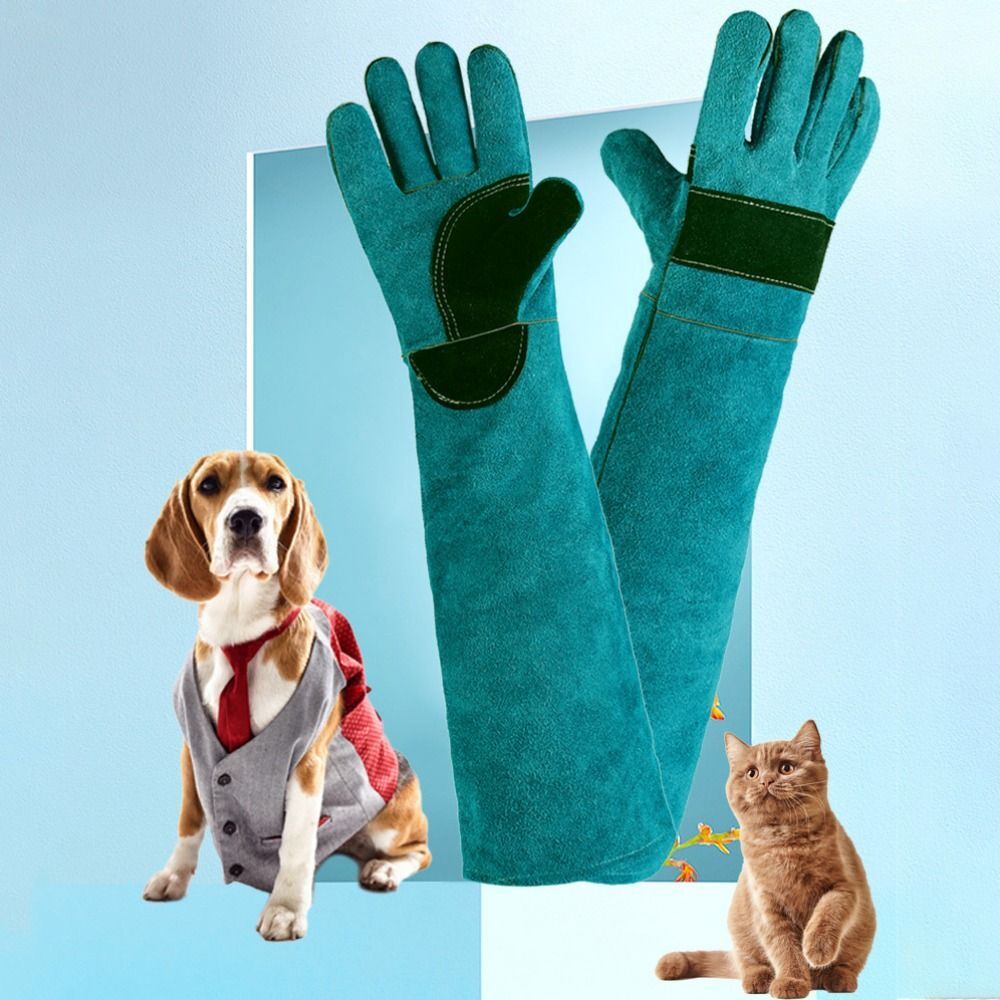 Pair Universal Animal Handling Anti-Bite Gloves Pet Training Protective  Gloves