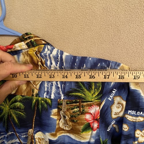 RJC Hawaiian Shirt Made in Hawaii, USA Waimea Bay Style 203C Size 18 - Picture 7 of 8
