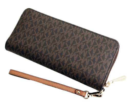 Portefeuille Michael Kors portefeuille portefeuille jet set travel continental marron - Photo 7 sur 11