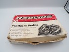 Redline Alluminum Platform Flat Pedals Silver 1/2 BMX 120300 Used — photo 2