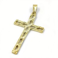 AnhäNger, Kreuz Diamantiert, 9Kt Go*D | Gallay | EAN 4051288062651