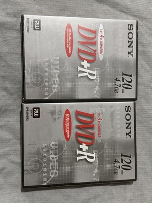 2 Stück SONY DVD+R 120min 4.7 GB 1x-4x compatible, OVP eingeschweißt