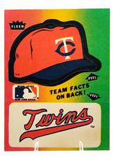 1983 FLEER BASEBALL TEAM HAT & NAME LOGO STICKER MINNESOTA TWINS