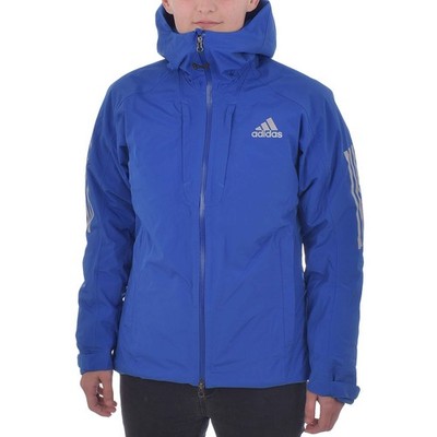 Adidas Performance AdiZero wattierte wasserdichte Damen Winterjacke mit Kapuze - blau
