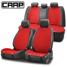 CAAP Driven Protex Series Full Set Seat Covers Cushion Protector for Car SUV Red