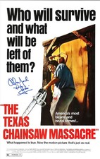 Edwin Neal Autographed Texas Chainsaw Massacre Hitchhiker 11x17 Poster