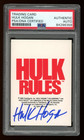 Hulk Hogan PSA/DNA 1990 Classic WWF #145 Card Auto Signed HOF 358