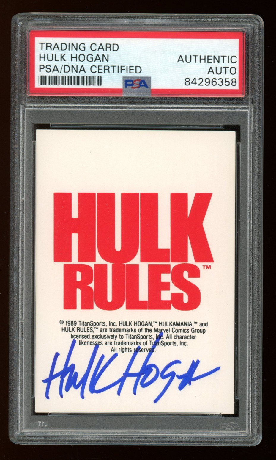 Hulk Hogan PSA/DNA 1990 Classic WWF #145 Card Auto Signed HOF 358