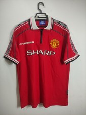 Manchester United 1998 1999 Home Shirt Umbro Vintage Soccer Jersey Football L