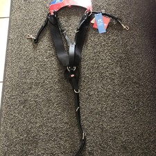 NEW WHITAKER READY TO RIDE ELASTICATED V BREASTPLATE PONY SIZE BLACK
