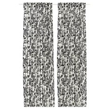 Ikea Rotvecklare Gardinen Vorhänge 2 Stk. 145x300 weiß anthrazit Vorhang Schal
