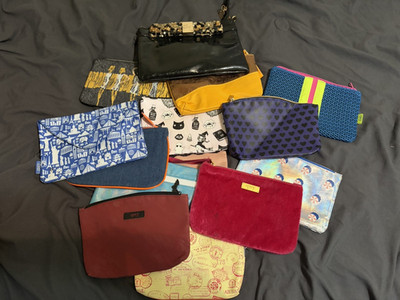 Ipsy Multicolor Zipper Makeup Bag Lot Assorted Cosmetic Pouches