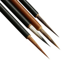 Set of 4 Chinese Painting Brushes Flower Bird Line-Drawing Brush Set